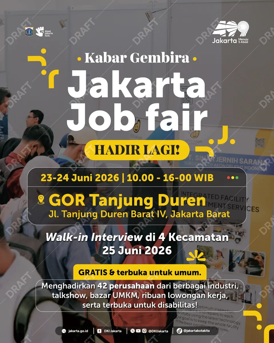 Job Fair Kabupaten Ponorogo 2026 (Suku Dinas TKTE Wilayah Kabupaten Ponorogo Barat) : 23-24 Juni 2026