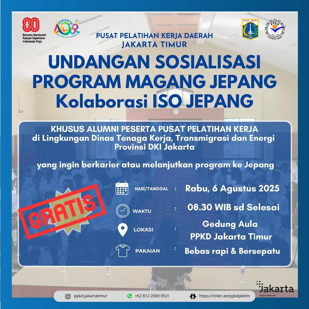 UNDANGAN SOSIALISASI PROGRAM MAGANG JEPANG – PPKD KABUPATEN PONOROGO